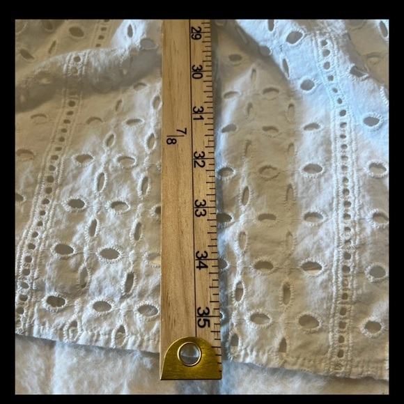 Mud Pie White Eyelet Dress Juniors Large Boho Cottagecore - Picture 5 of 8